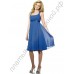 Синее шифоновое платье